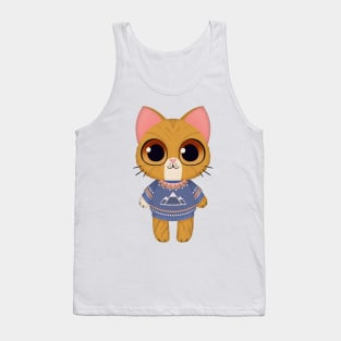 Holiday Ginger Kitten Tank Top